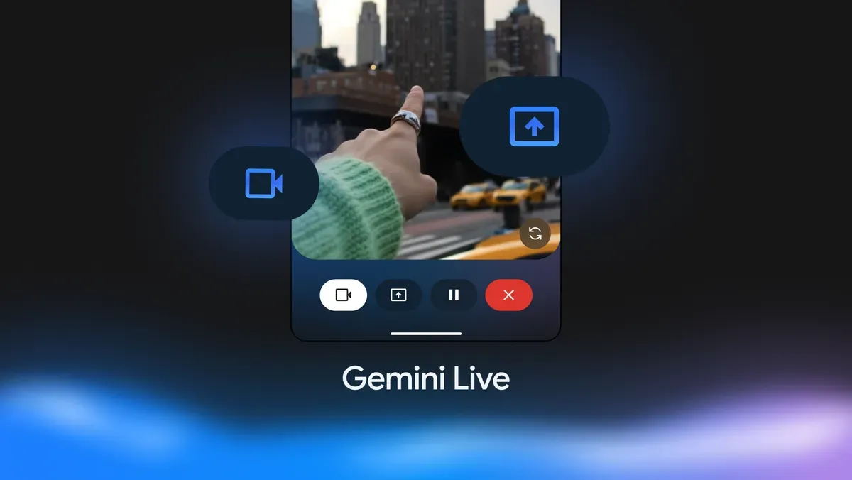 Google breidt de mogelijkheden van zijn AI assistent Gemini uit met live camera en scherm delen functionaliteit.